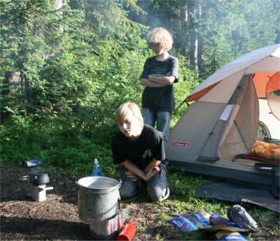 Cooking at Lake Christine